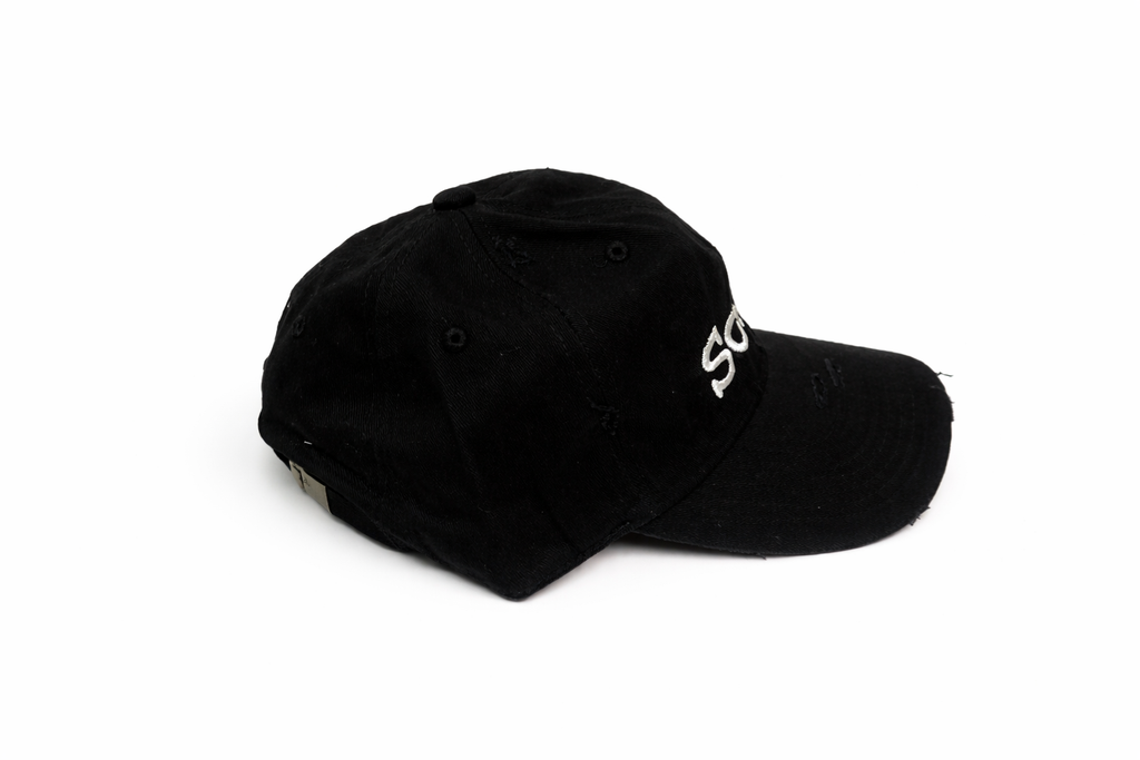 SOLID KING BLACK/WHITE ADJUSTABLE BASEBALL Unisex CAP EMBROIDERED CROWN LOGO