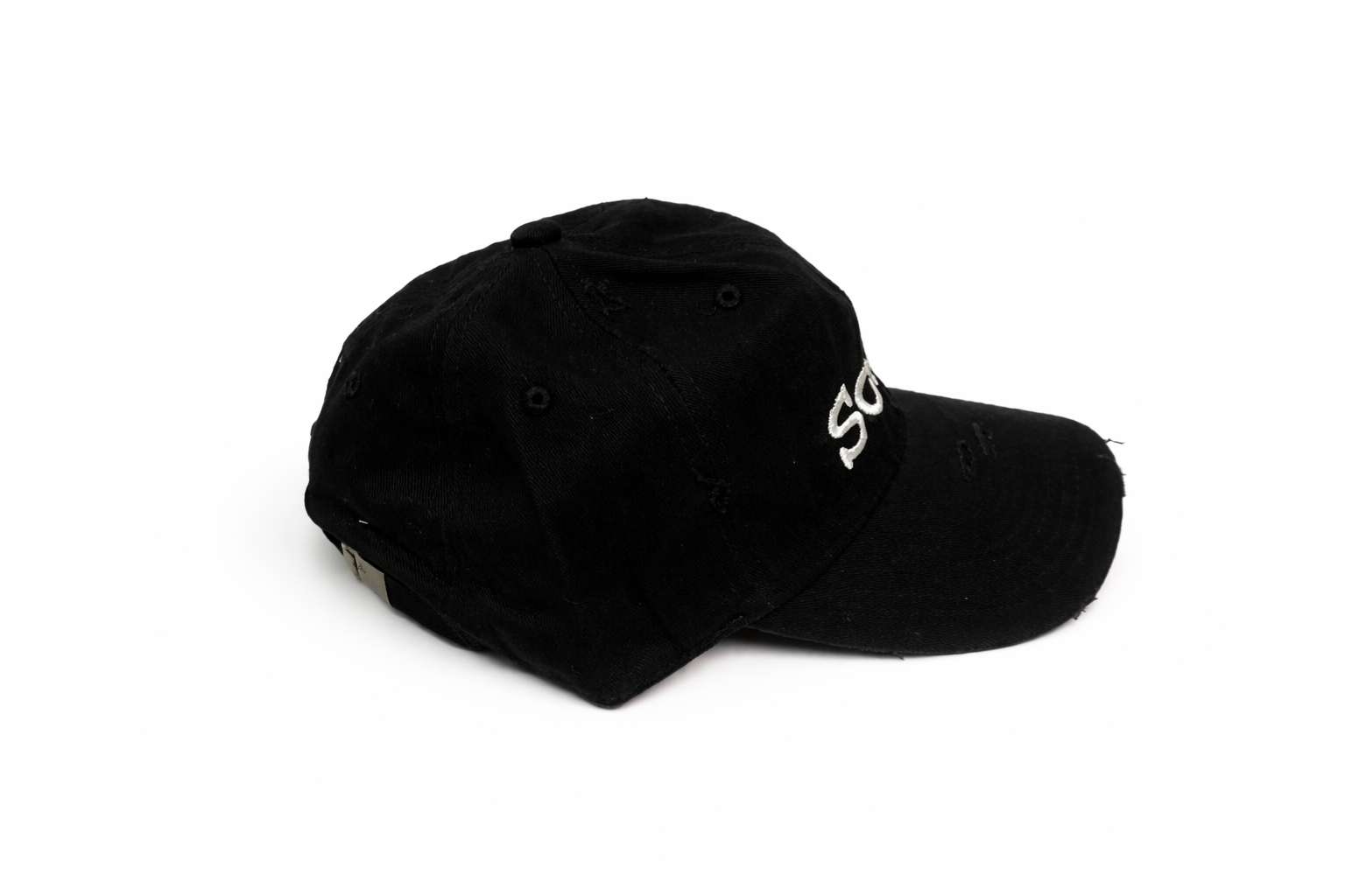 SOLID KING BLACK/WHITE ADJUSTABLE BASEBALL Unisex CAP EMBROIDERED CROWN LOGO